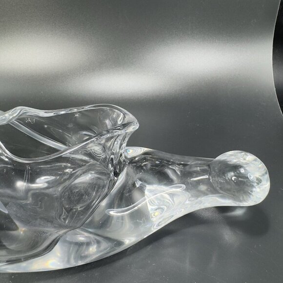 1950s Heisey Glass Clear Elf Shoe Cornucopia Heavy Manganese 365nm Green UV Glow - Picture 16 of 16